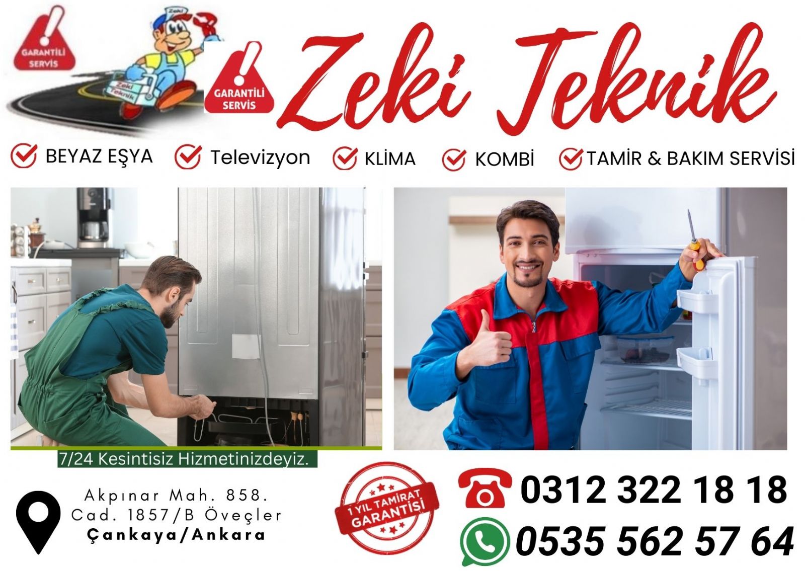 Öveçler Buzdolabı Tamircisi